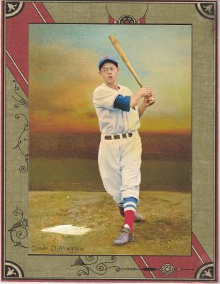 Picture, Helmar Brewing, Helmar Imperial Cabinet Card # 112, Dom DiMaggio, Batting follow through, Boston Red Sox